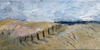 TOM KORS ''A DAY AT THE COAST'' ORIGINALGEMÄLDE MEER DÜNEN KÜSTE NATUR