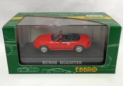 EBBRO 1/43 Eunos Roadster Mini Car rot Oldies Modell 43108 gebraucht