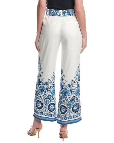 Elie Tahari The Annalise Linen-Blend Pant Women's 4 - Picture 2 of 3
