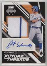 2021 Panini Elite Extra Edition Future Threads Signatures JT Schwartz Auto 04cw