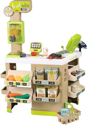 SMOBY Kaufladen Supermarkt Fresh Market mit Licht- und Soundeffekten Karton besc