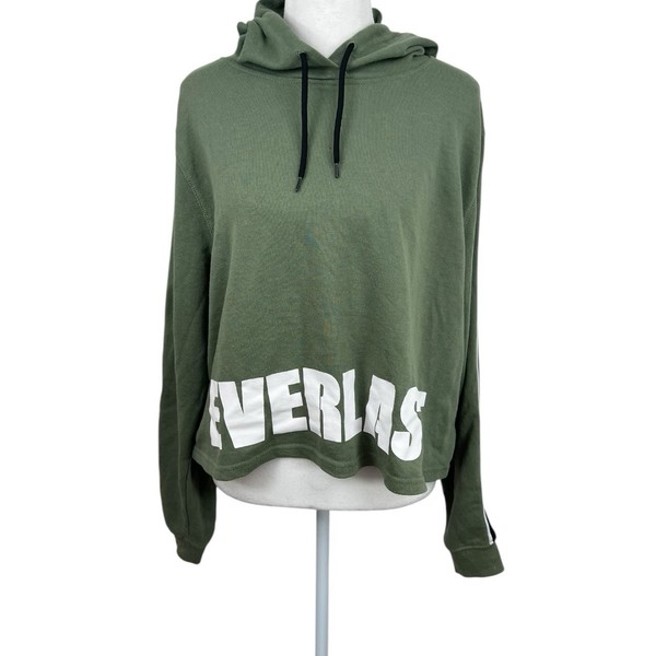 EVERLAST Green Cropped Hoodie Sz 16 Preppy Gym Exercise Indie Casualwear #0997