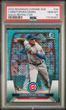 2023 BOWMAN MEGA BOX CHROME #34 CHRISTOPHER MOREL ROOKIE RC 65/225 PSA 10