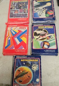 Lot (5) Intellivision Games W/Manuals. Free Shipping 