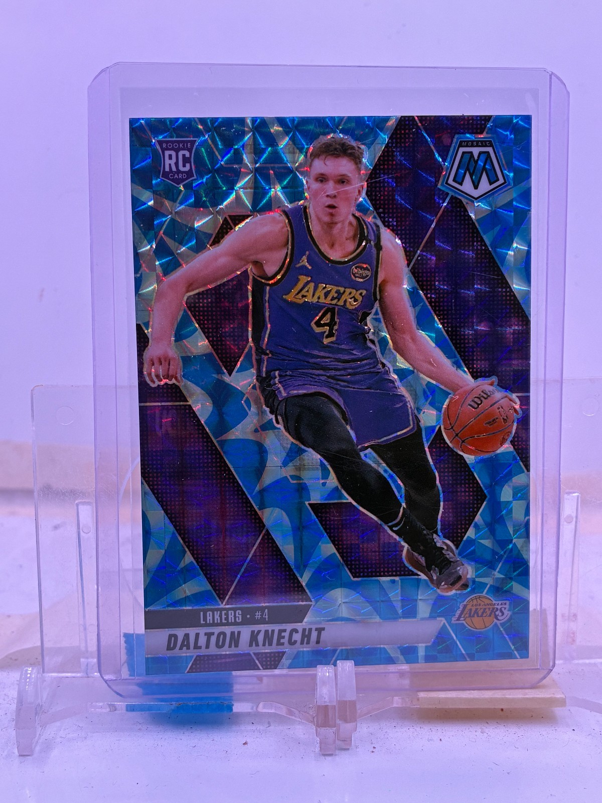 2024-25 Panini Mosaic Reactive Blue Rookie Card #238 Dalton Knecht