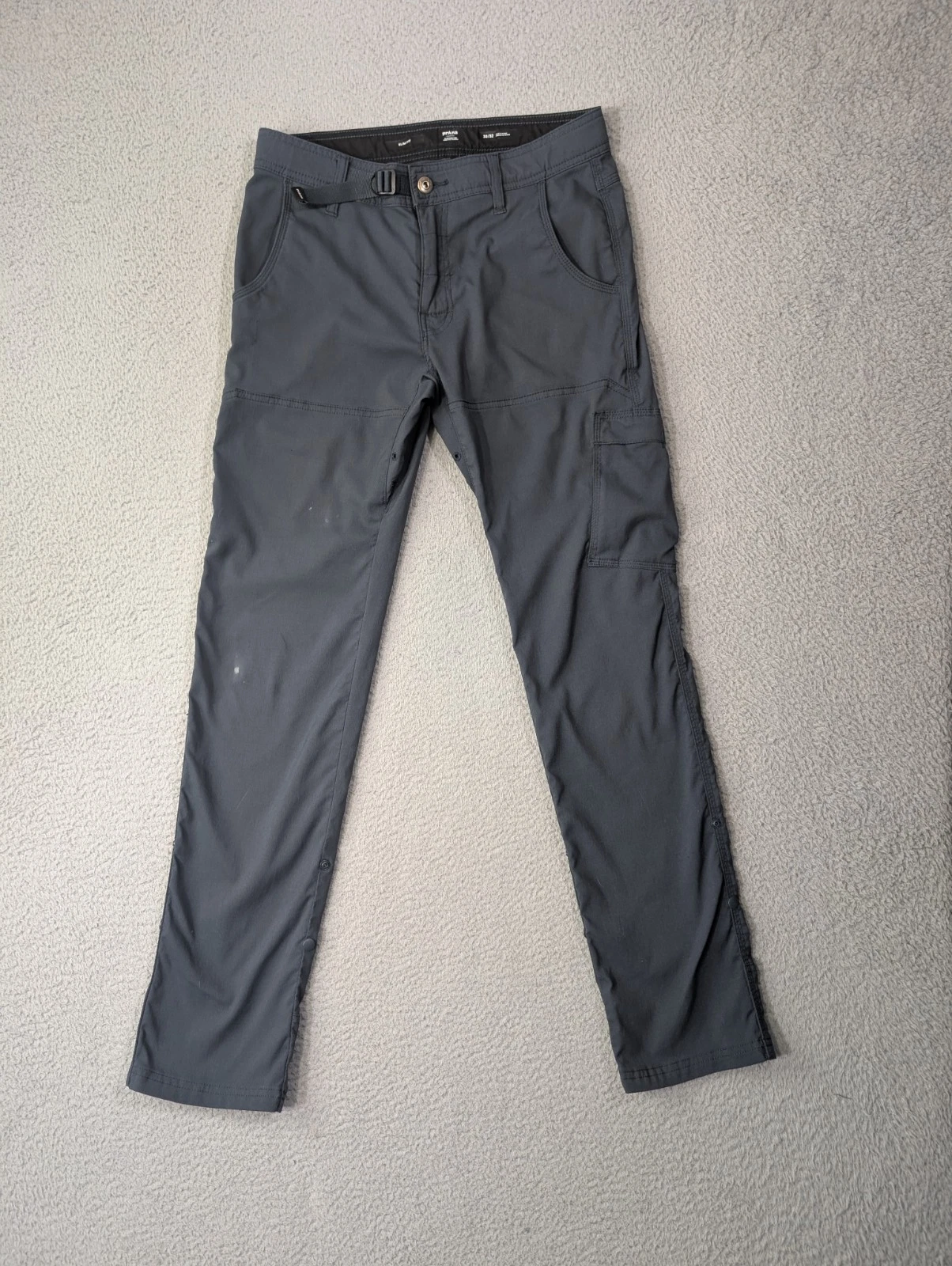 Prana Stretch Zion Pants Mens 30x32 (Meas 30x31) Slim Fit Straight Hiking