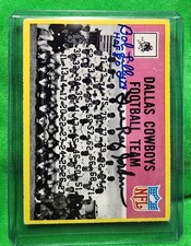 Signed 1967 Philadelphia Dallas Cowboys Team Card Bob Lilly Lee Roy Jordan Auto