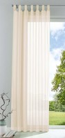 Schlaufenschal Gardine Uni Transparent Voile, 245X140, Creme