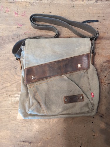 Nice Patina - Augur Canvas Crossbody Bag Leather Utility Messenger Military