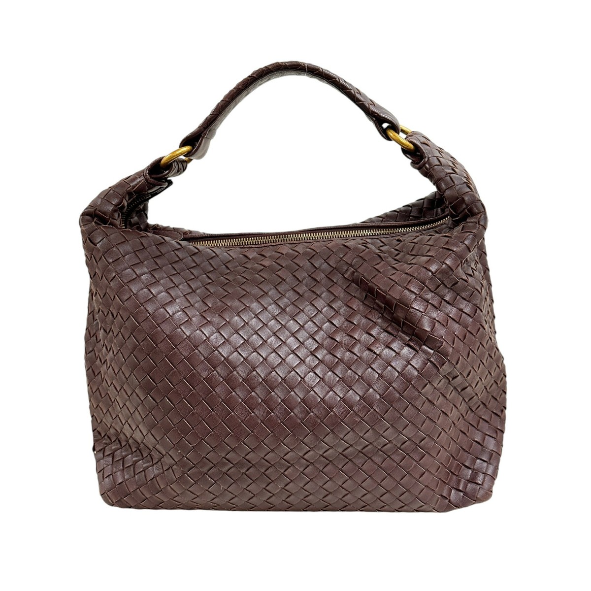 バッグ Bottega Veneta Intrecciato Handbag Bottega Veneta Intrecciato One Shoulder Bag Bordeaux Leather