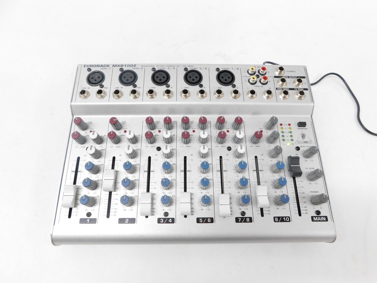 Behringer Eurorack MXB1002 10-Channel Sound Mixer Console W/ Power