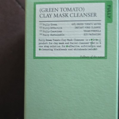 Green Tomato Clay Mask Cleanser Vegan Formula, Green Tomato Extract Face