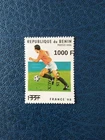 Benin overloaded 1000f on 135f football postal parcels 2 rows PF G new MNH