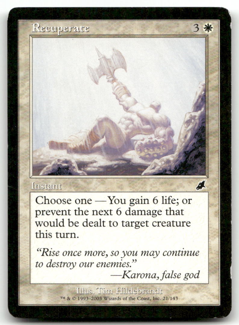 Recuperate #21 (HP) Scourge SCG Magic MTG
