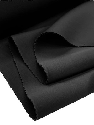 Black Super Techno Fabric, 2mm Thick, Solid Colors, Sold by The Yard