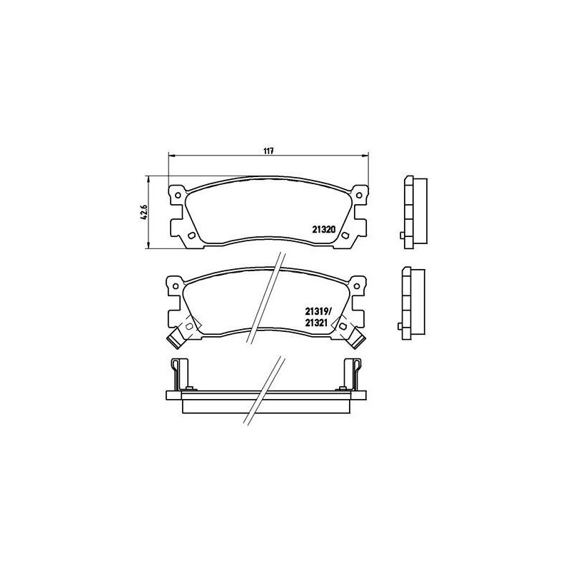BREMBO P 49 025 Bremsbeläge Hinten für 929 XEDOS E-serie E-Series MPV - Bild 2