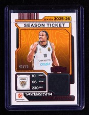 Justin Anderson 2025-26 Contenders EuroLeague Ticket Swatches Red 41/75 [wyf31