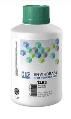 PPG T453 White Pearl Envirobase High Performance Automotive Paint Tint - 1 L