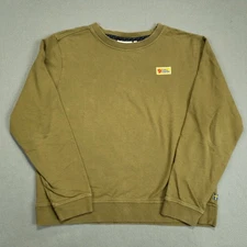 Fjallraven Sweatshirt Women's Large Green Crew Neck Long Sleeve Pullover Logo