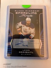 2025-26 Black Diamond Sparkling Scripts Leon Draisaitl Auto /25 Oilers