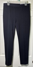 NWT Talbots Sz Medium Skinny Ponte Ankle Pants Navy Knit