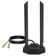 Dual Band WiFi Antenna 8dBi 2.4GHz 5GHz 5.8GHz Magnetic Base RP-SMA Adapter I...
