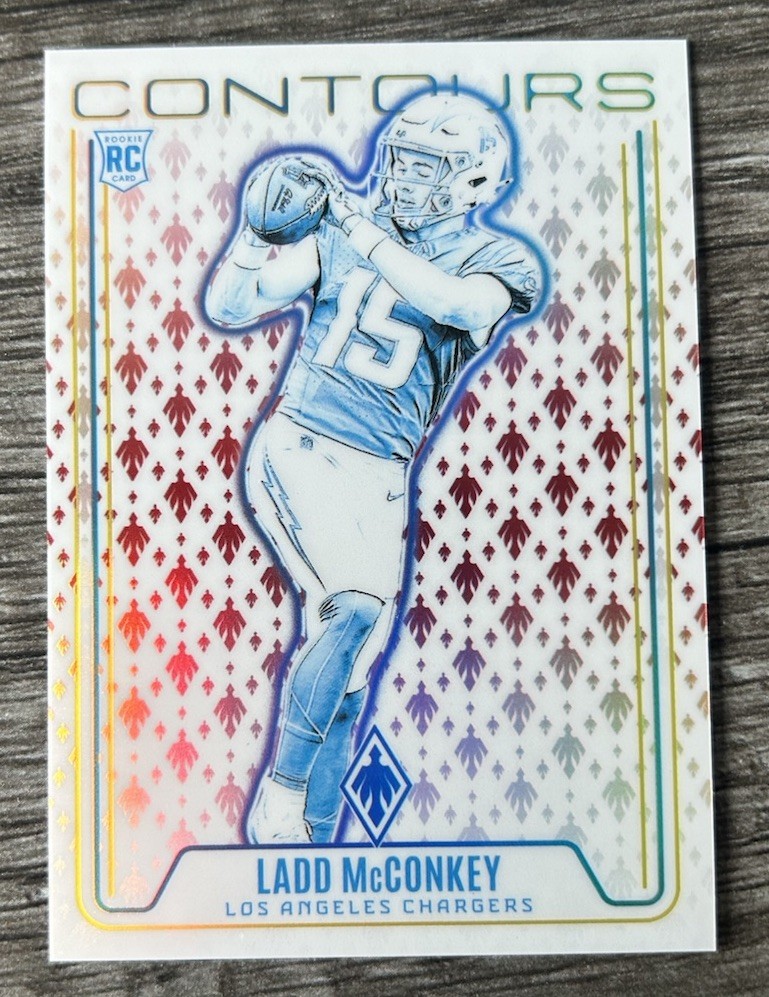 2024 Phoenix Ladd McConkey Contours Rookie RC Red Rookie #61/99