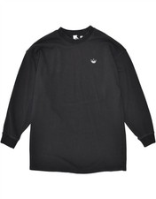 ADIDAS Womens Graphic Sweatshirt Jumper UK 8 Small Black ZT02