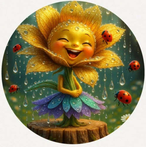 Hayleybug 1 oz The Laughing Blossom silver Round Mintage of 15 w/ COA