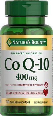 Natures Bounty Co Q-10 400mg, 39 Rapid Release Softgels 39 Count (Pack of 1) 