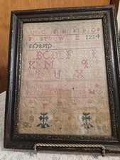 Early Antique American Needlework Sampler Sarah Fay or Jay Dated 1784 Aged 9