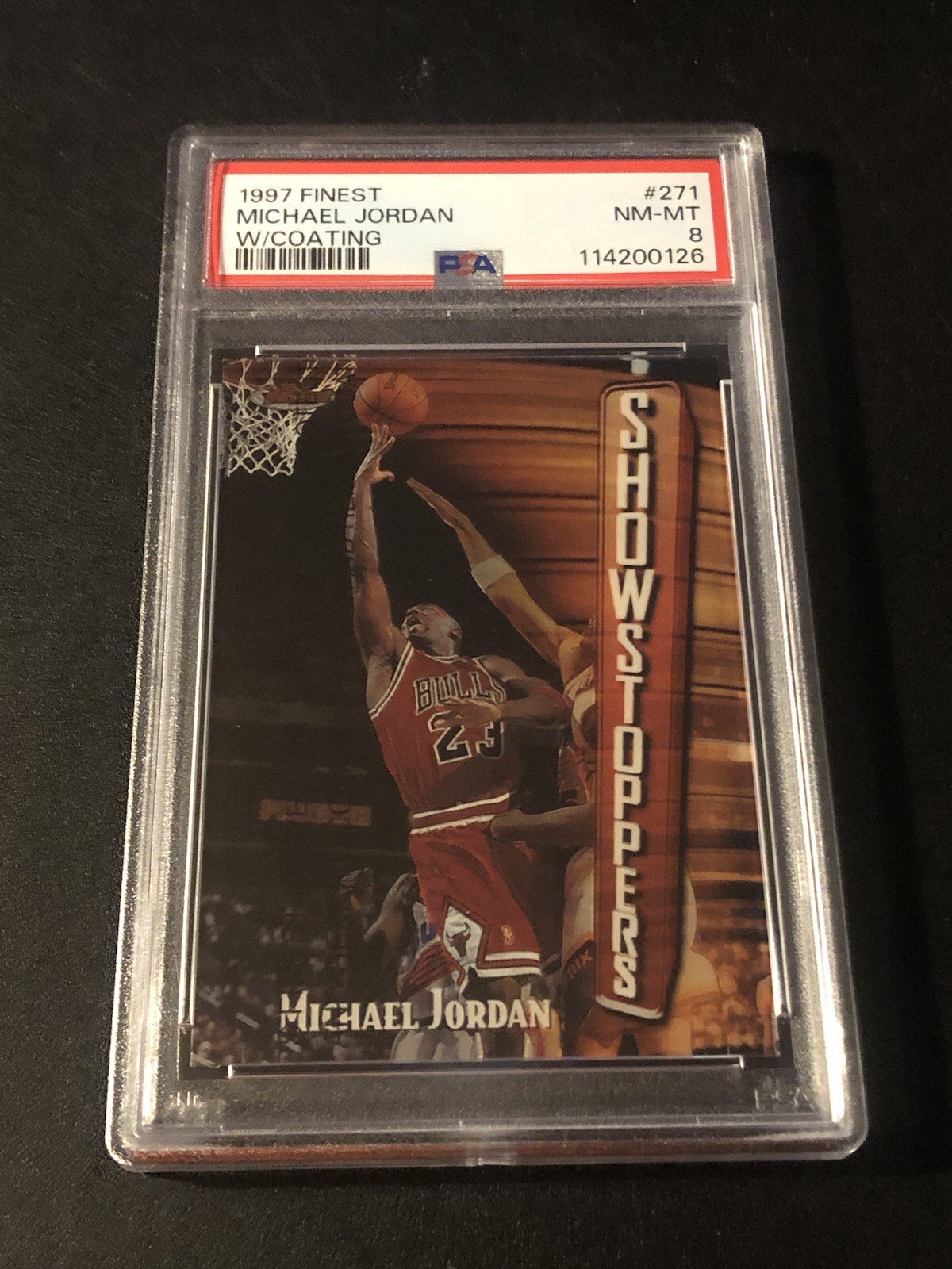 1997-98 Topps Finest Common - Bronze Michael Jordan Common Bronze #271 HOF PSA 8
