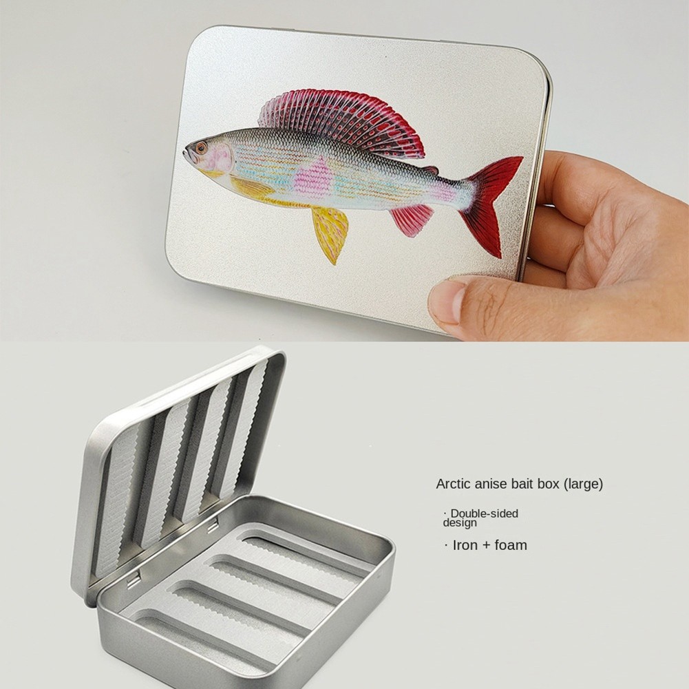 Grayling Trout Pattern Fly Metal Bait Box Fly Fishing  Accessories Fly Bait7095 - Image 6