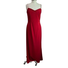 Vintage 1990s Dave and Johnny by Laura Ryner Red Formal Gown Sz 11/12