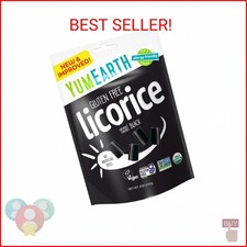 YumEarth Organic Gluten Free Black Licorice Snack Packs - Allergy Friendly, Glut