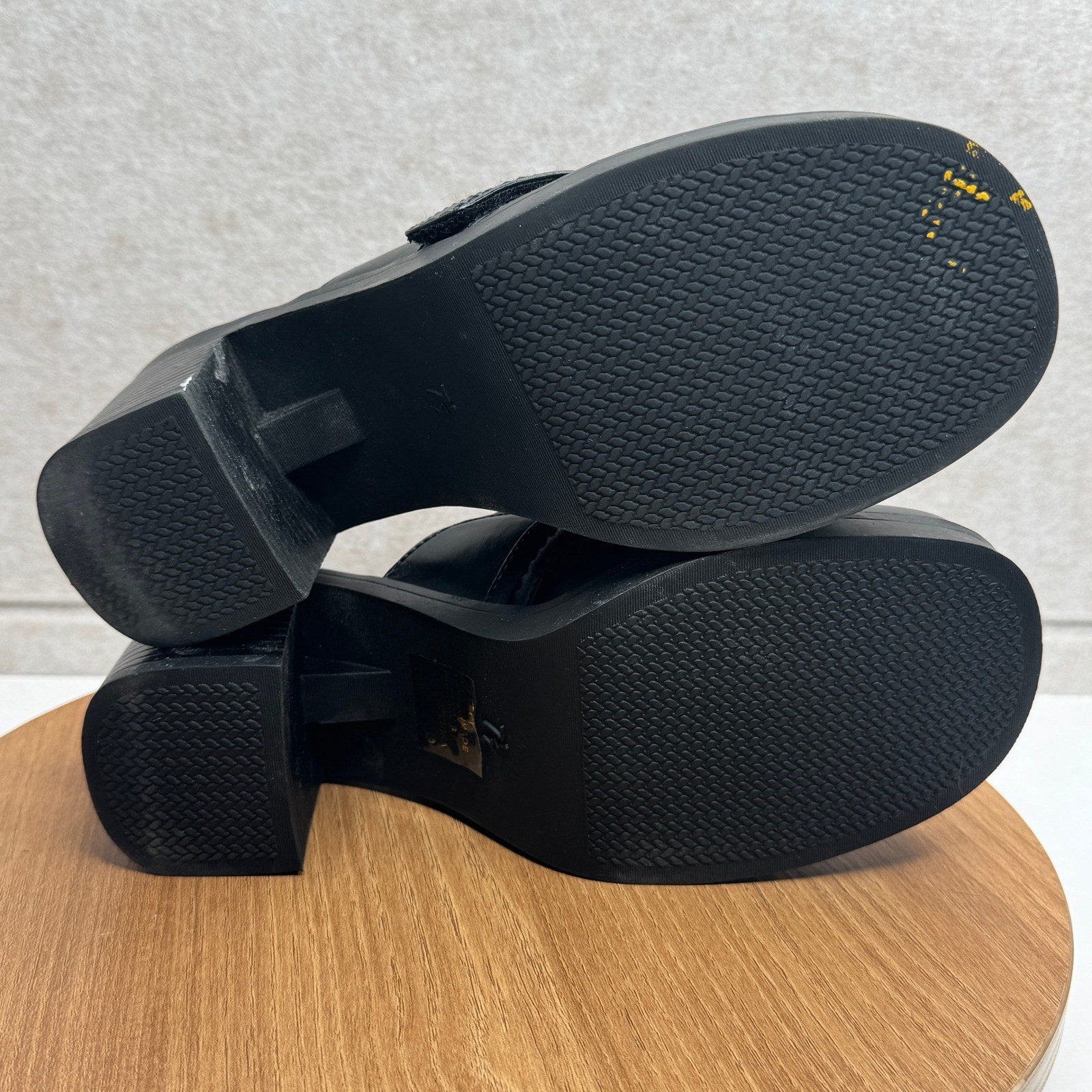 Mudd Affect Black Platform Clogs Heeled Mules Siz… - image 4