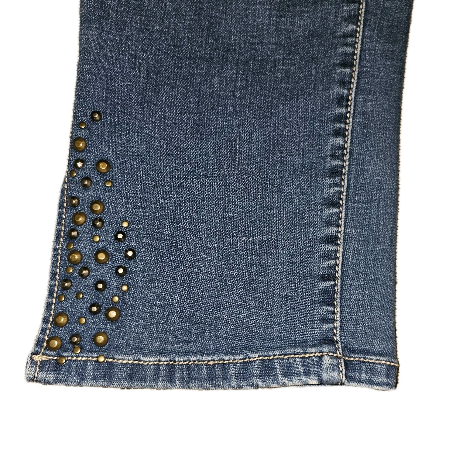 JAG Jeans Women’s Size 8 Pull-On High Rise Cropped Straight Leg Blue Denim Pants