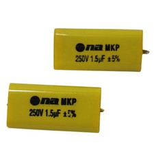 1.5 Microfarad 250 Volt Metalized Film Bass Blocker Capacitors Pack of 25