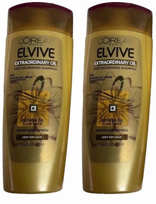 Set of 2 - LOREAL Elvive Extraordinary Oil DEEP Nourishing Shampoo - Very Dry