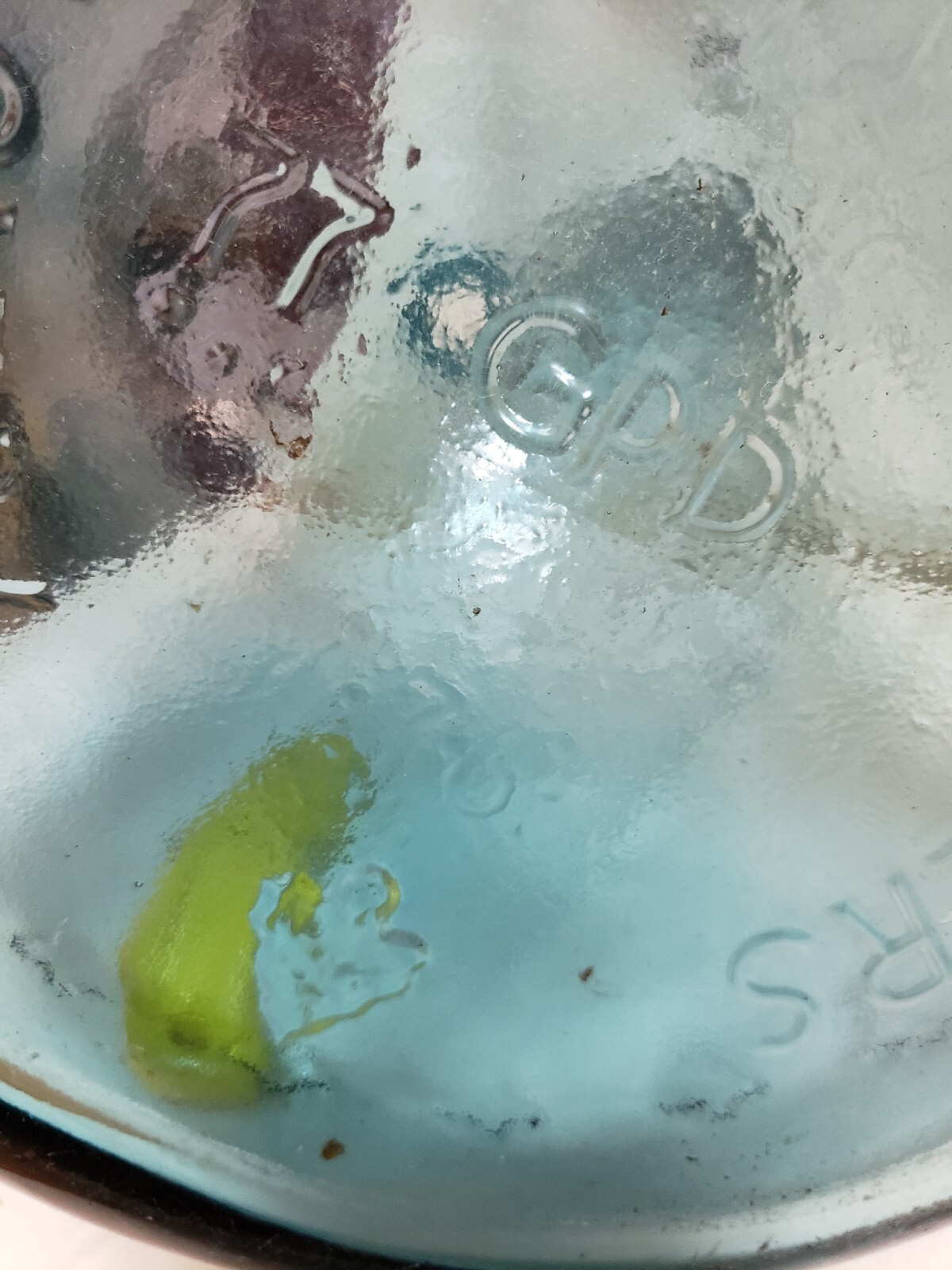 VINTAGE Blue Green ARROWHEAD PURITAS WATERS  5 Gallon Glass WATER JUG