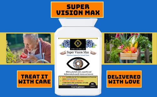 Lutein & Bilberry Eye Health Supplement 60 Vegan Caps Super Vision Max Support - Picture 12 of 12