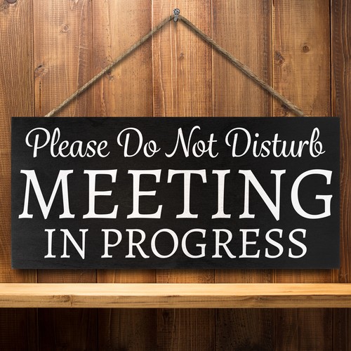 JennyGems Do Not Disturb, Meeting In Progress Sign, In a Meeting Wall Sign - Picture 6 of 8