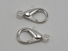 25 Silver Plated Jewelry Lobster Clasp Claw 21X11mm Jewelry Findings