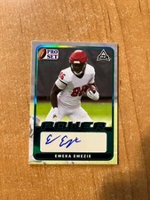 2021 Leaf Pro Set Power - Emeka Emezie - Aqua ARC Rookie Auto #'d 84/99