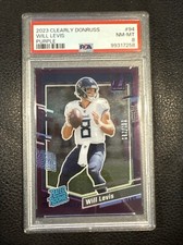 2023 Panini Clearly Donruss - Rated Rookie Purple #94 Will Levis /199 (RC) PSA 8