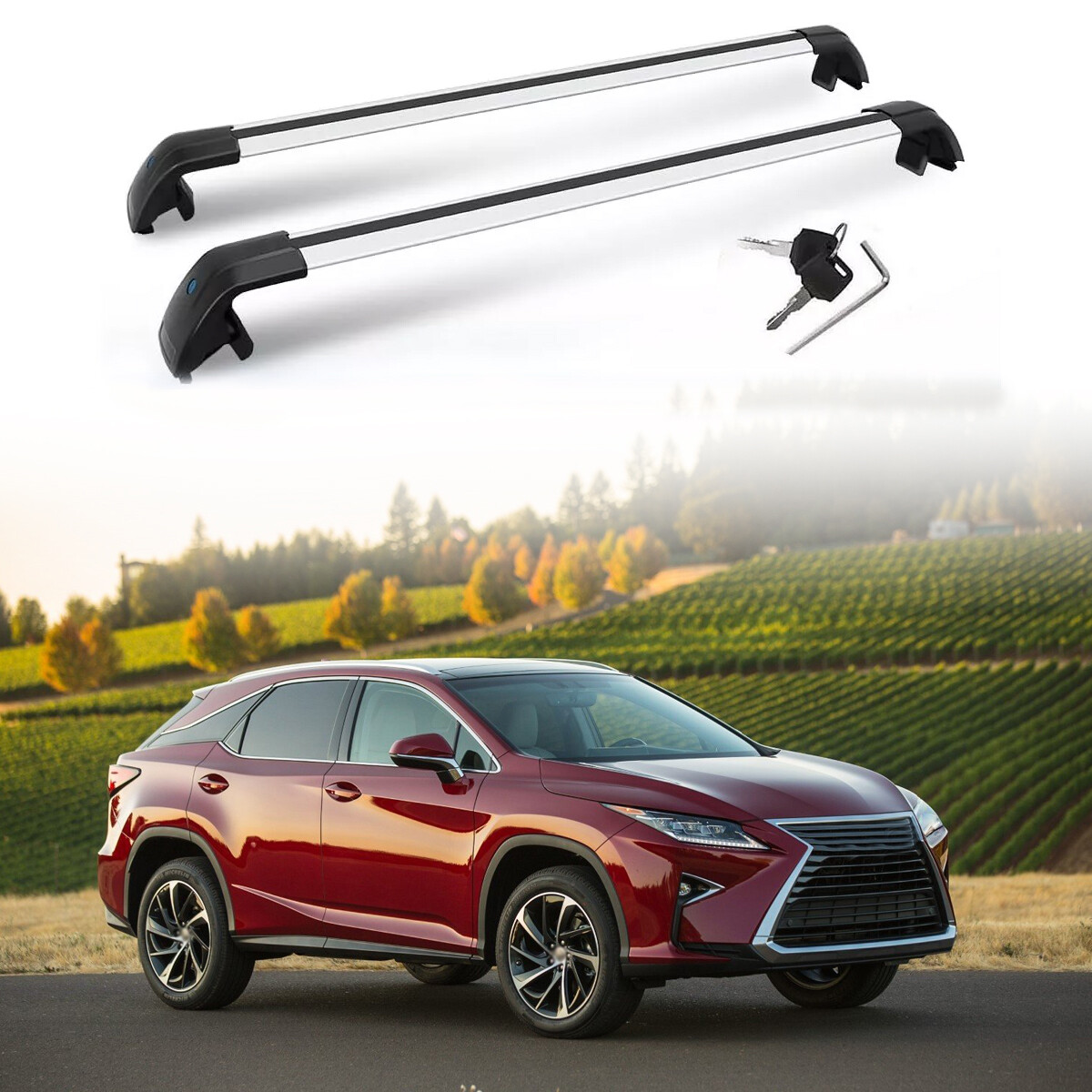 Lexus Rx 350 Lumber Rack Lockable Roof Rack Cross Bars for Lexus RX RX350 RX350L RX450h RX450hL ...