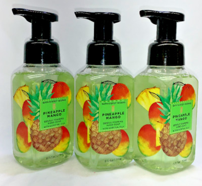 3 Pineapple Mango  Gentle Foaming Hand Soap Bath & Body Works 8.75 Oz