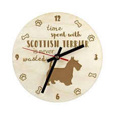Scottish Terrier plywood clock