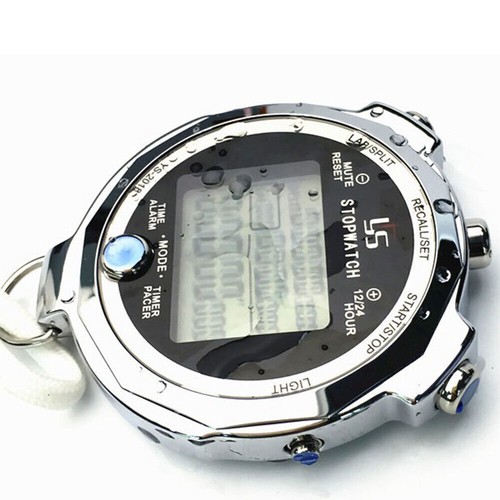 Chronograph Metal Digital Timer Stopwatch Sports Counter Waterproof Stopwatch - Picture 8 of 9