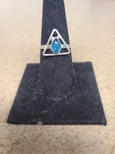 925 Blue Apatite Ring Size 7